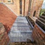 Quarr Abbey, lead flat roof