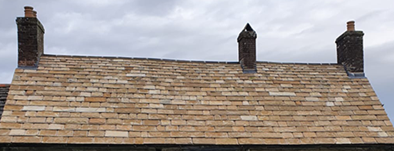 Example of stone slate re-roof
