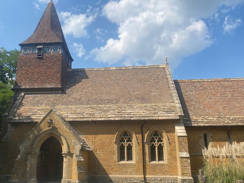 Nail sickness repair to Hornblotton Church - West Country Tiling