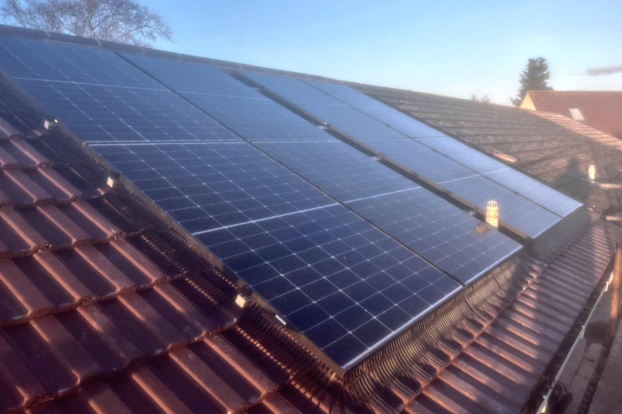 Reroof with solar panels